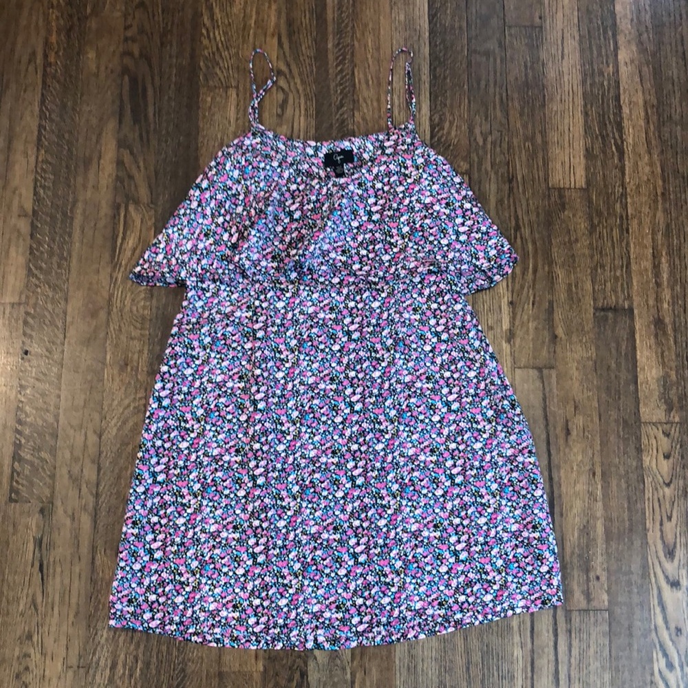 Aqua Flowy Floral Dress